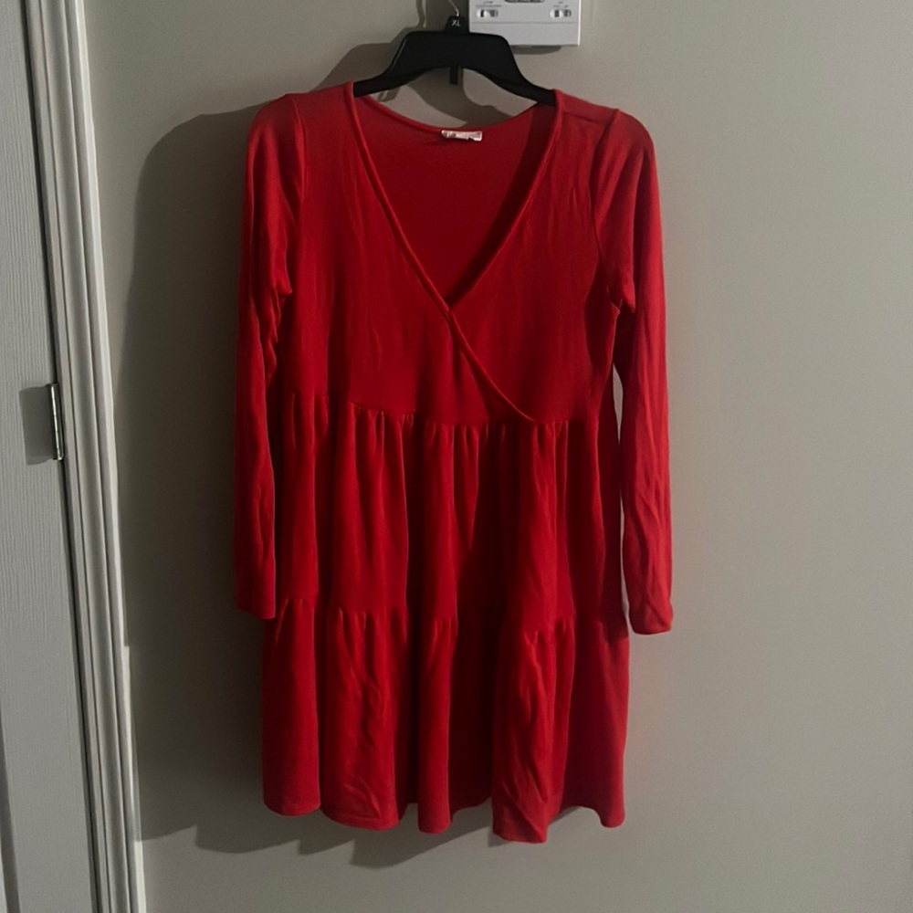 Cute red cotton dress